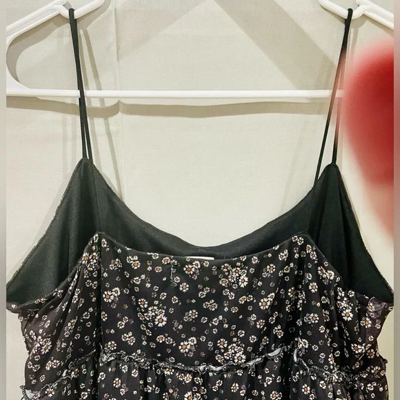 Women’s No Comment Spaghetti Strap Floral Ruffle Dress - Picture 4 of 6